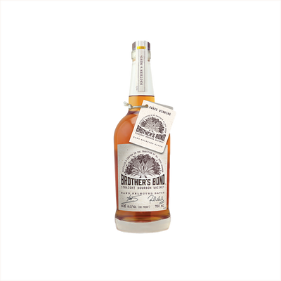 Bottle of Brother’s Bond Straight Bourbon Whiskey.