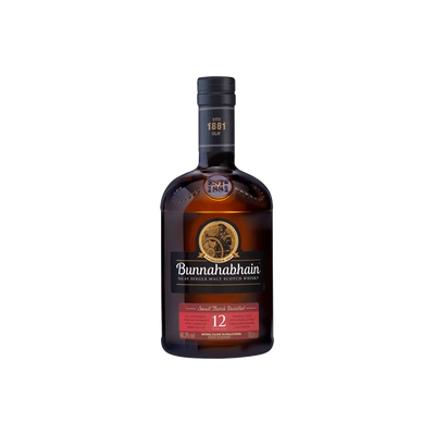 Bottle of Bunnahabhain 12 Year Islay Single Malt Scotch Whisky.