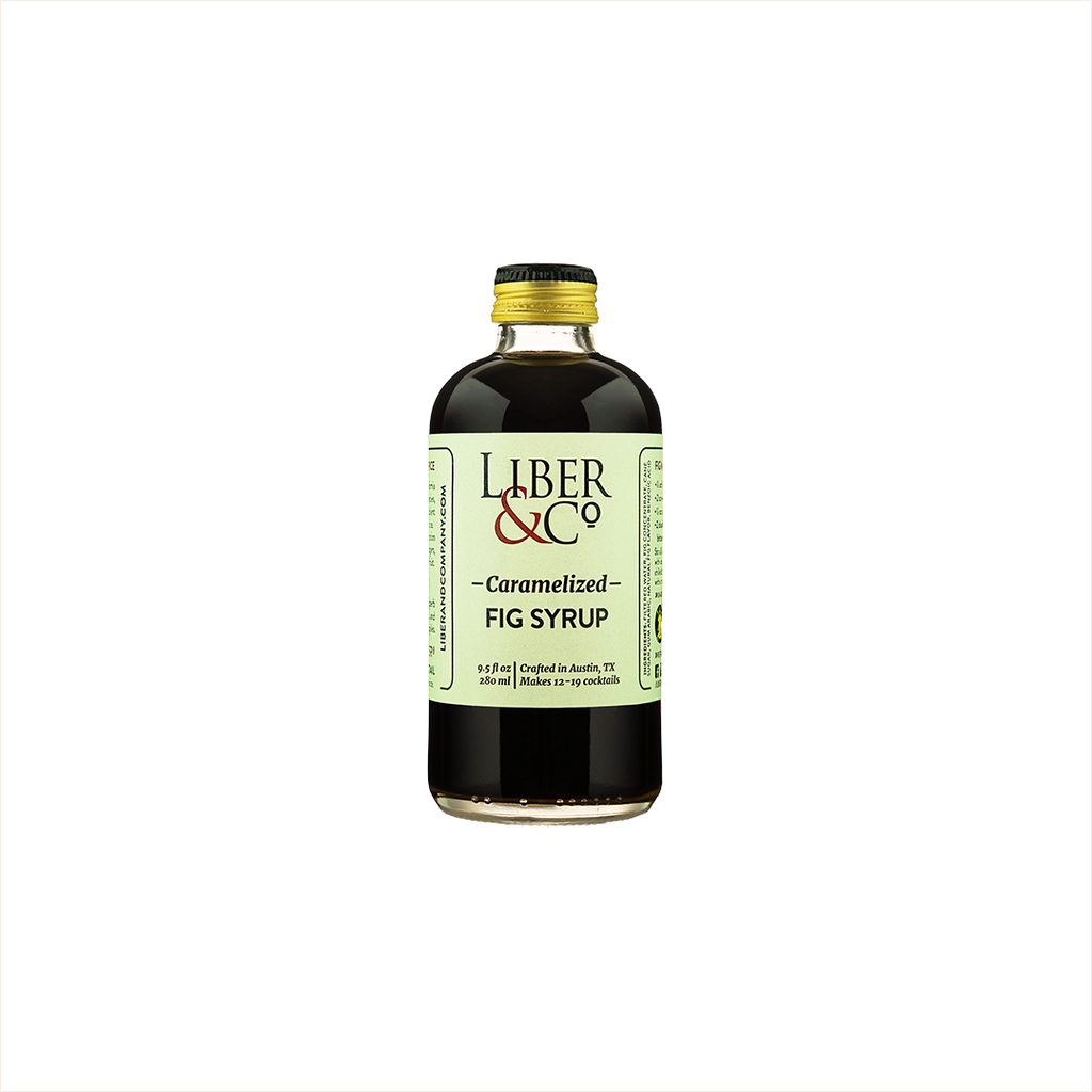 Bottle of Liber & Co. Caramelized Fig Syrup.