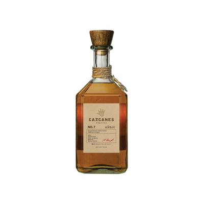 Bottle of Cazcanes No 7 Añejo Tequila.