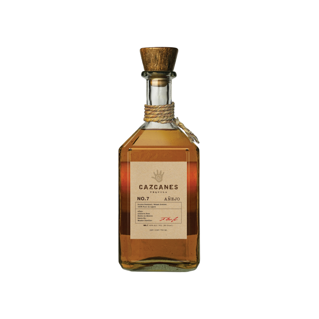 Bottle of Cazcanes No 7 Añejo Tequila.