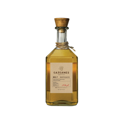 Bottle of Cazcanes No 7 Reposado Tequila.