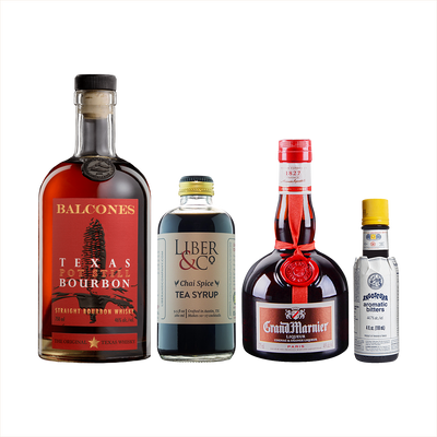Chai How Are You? Cocktail Set: Balcones Texas Pot Still Bourbon + Grand Marnier 375oz + Liber & Co Chai Spice Tea Syrup + Angostura Bitters 4oz product image