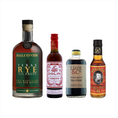 Chai Manhattan Cocktail Set: Balcones Texas Rye + Liber Chai Spice Tea Syrup + Dolin Rouge 375 + Regans' Orange Bitters product image