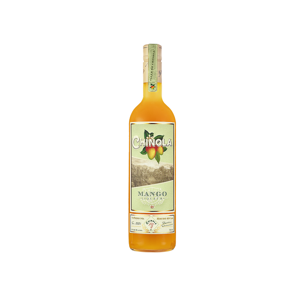 Bottle of Chinola Mango Liqueur.