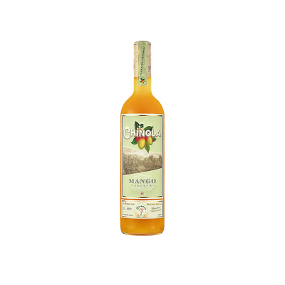 Bottle of Chinola Mango Liqueur.