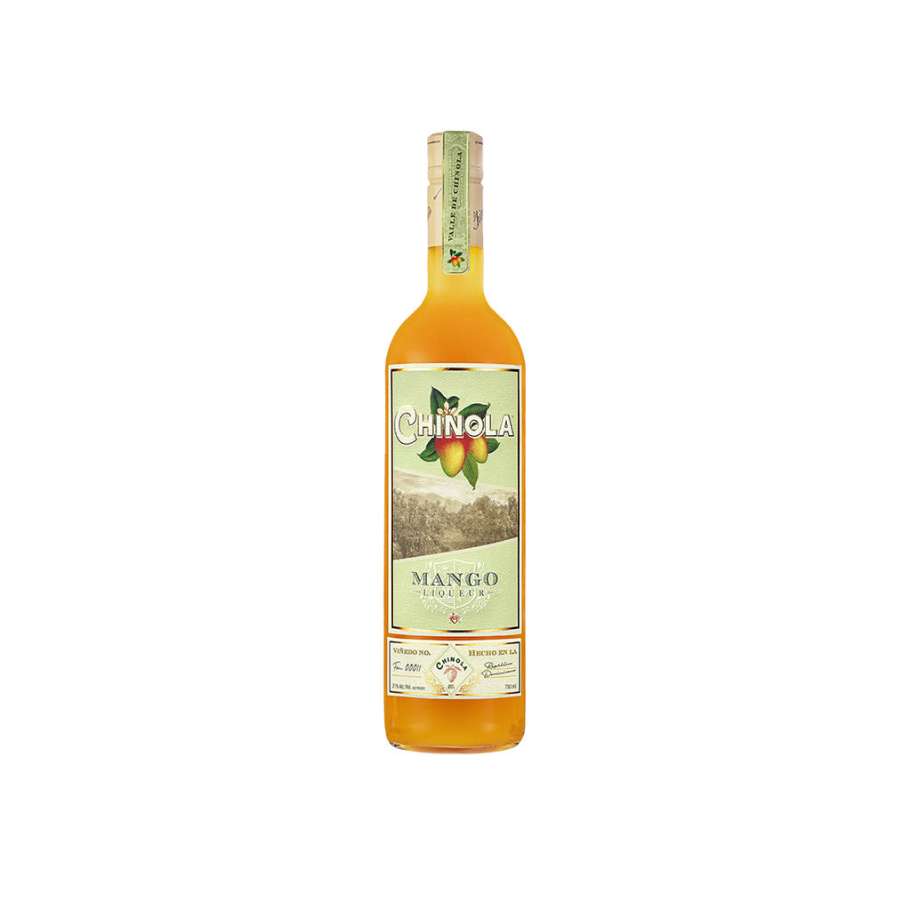Bottle of Chinola Mango Liqueur.