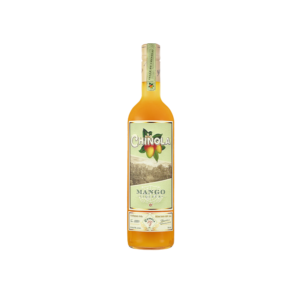 Bottle of Chinola Mango Liqueur.