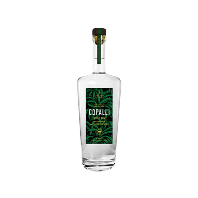 Bottle of Copalli White Rum. 