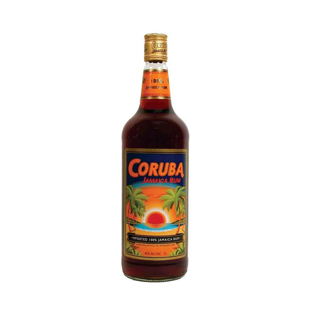 Bottle of Coruba Dark Jamaican Rum.
