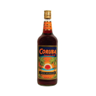 Bottle of Coruba Dark Jamaican Rum.