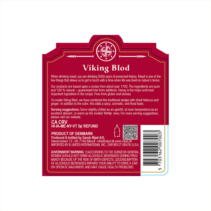 Dansk Mjod Viking Blod Mead