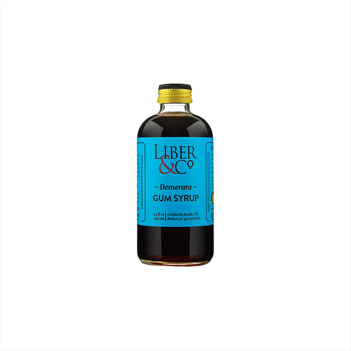 Bottle of Liber & Co. Demerara Gum Syrup.