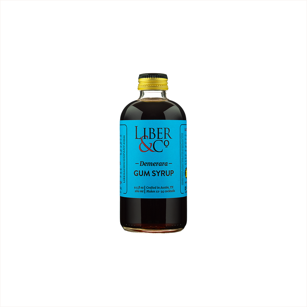 Bottle of Liber & Co. Demerara Gum Syrup.