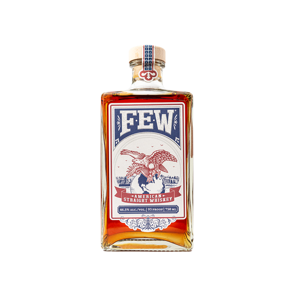 Bottle of FEW American Straight Whiskey.
