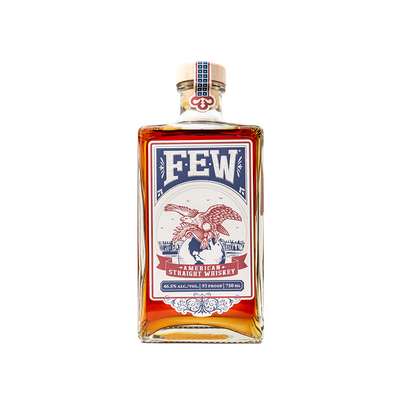 Bottle of FEW American Straight Whiskey.