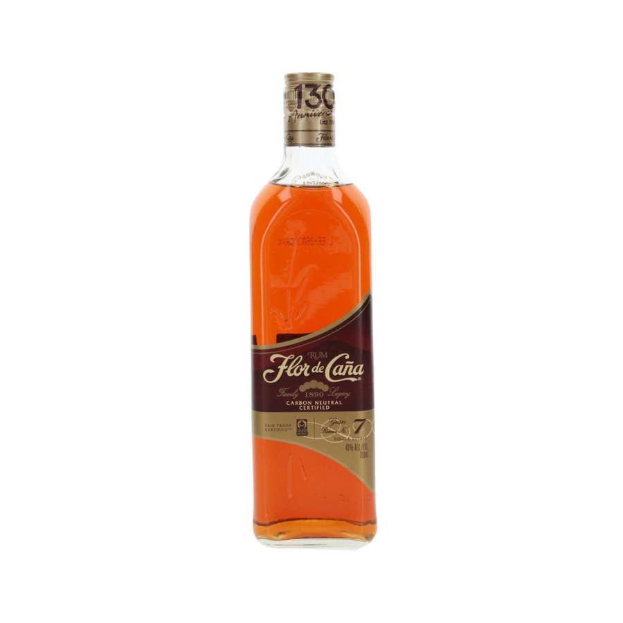 Bottle of Flor de Caña Gran Reserva 7 Year Rum.