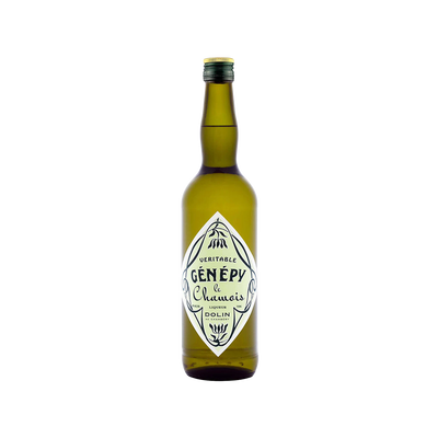 Bottle of Dolin Génépy le Chamois Liqueur.