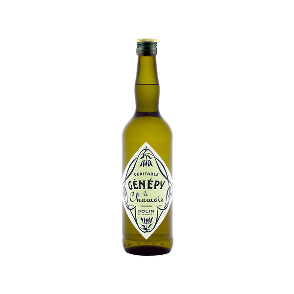 Bottle of Dolin Génépy le Chamois Liqueur.