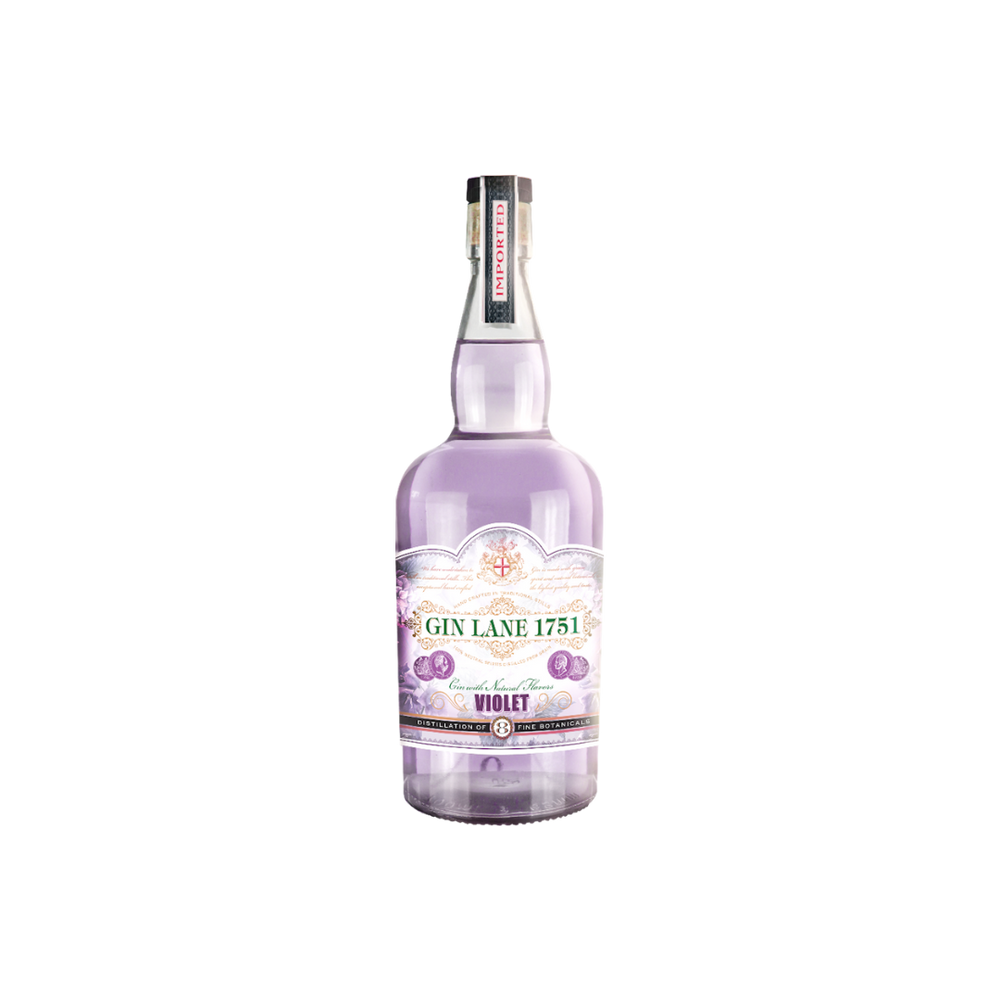 Gin Lane 1751 Violet bottle on a white background