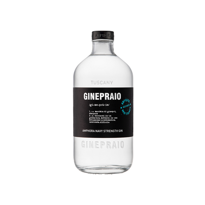 Bottle of Ginepraio Organic Amphora Navy Strength Gin.