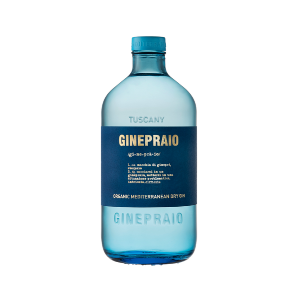 Bottle of Ginepraio Organic Mediterranean Dry Gin.