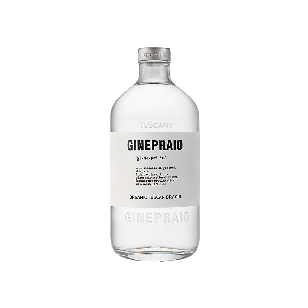 Bottle of Ginepraio Organic Tuscan Dry Gin.