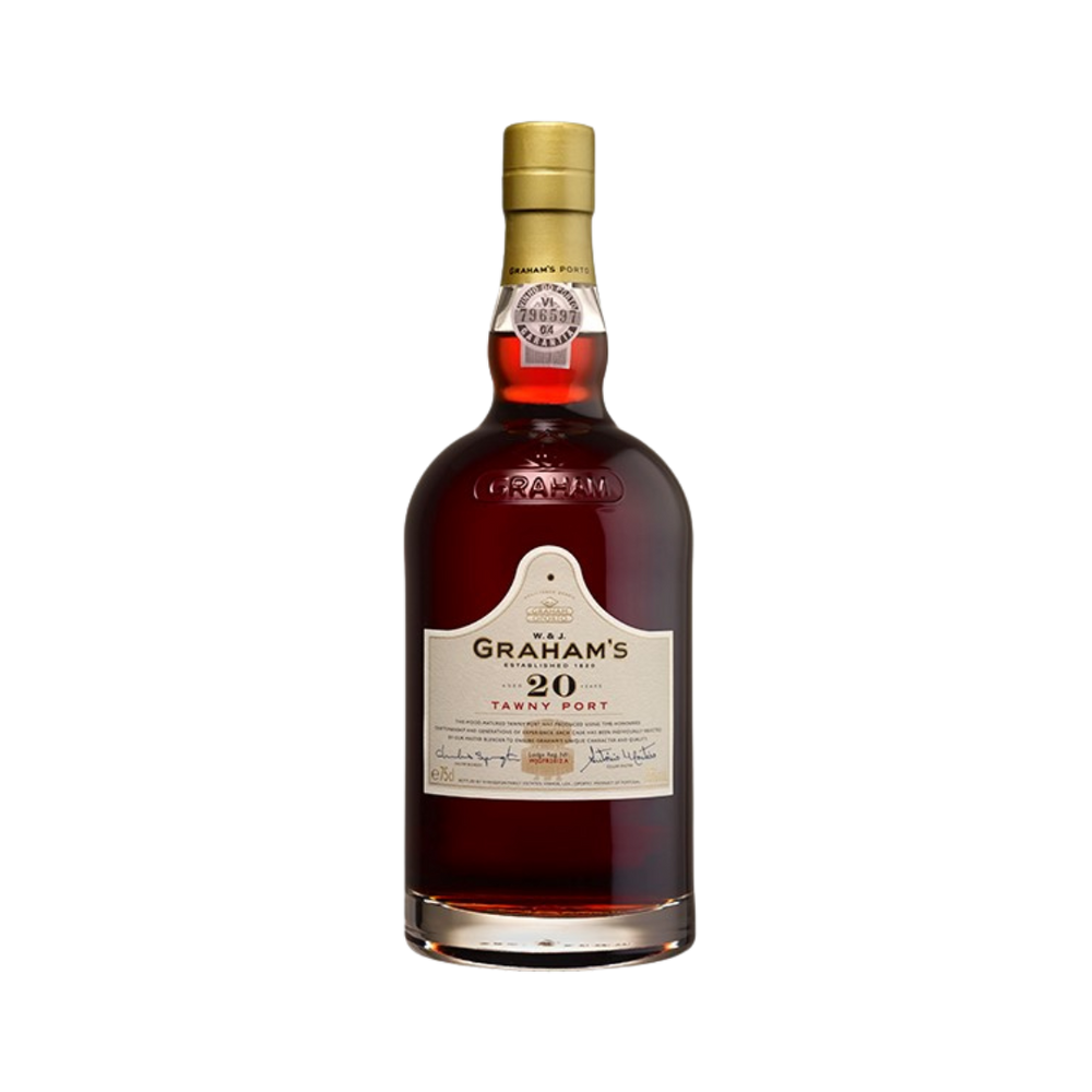 Bottle of Graham's 20 Year Old Aged Tawny Port.