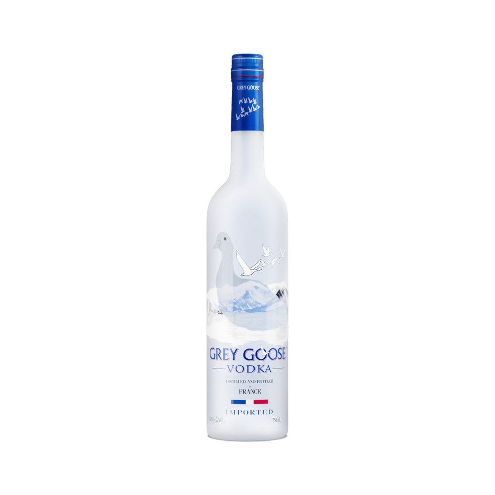 Bottle of Grey Goose Vodka.