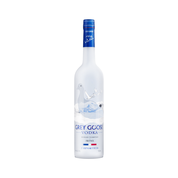 Bottle of Grey Goose Vodka.