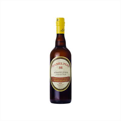 Bottle of Hamilton 86 Demerara Rum.