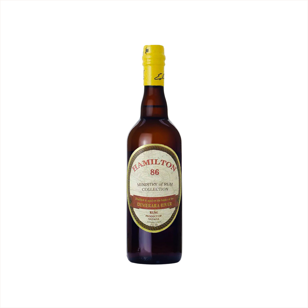 Bottle of Hamilton 86 Demerara Rum.