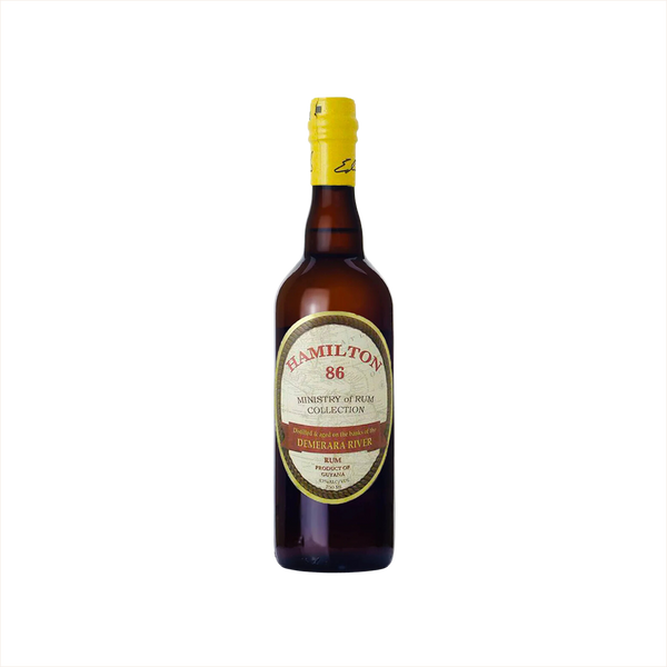 Bottle of Hamilton 86 Demerara Rum.