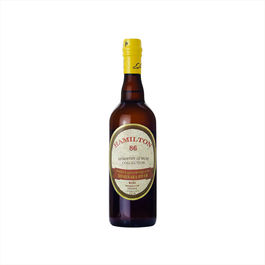 Bottle of Hamilton 86 Demerara Rum.
