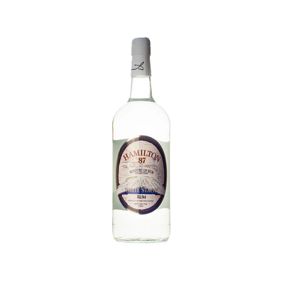 Bottle of Hamilton 87 White Stache Rum.