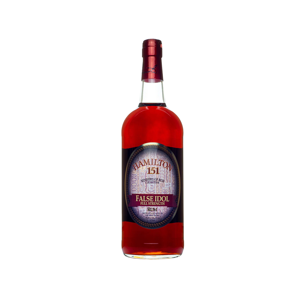 Bottle of Hamilton False Idol 151 Full Strength Rum.