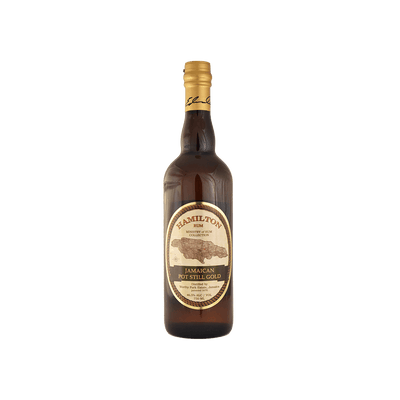 Bottle of Hamilton Jamaican Pot Still Gold Rum.