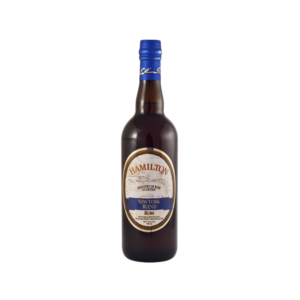 Bottle of Hamilton New York Blend Rum.