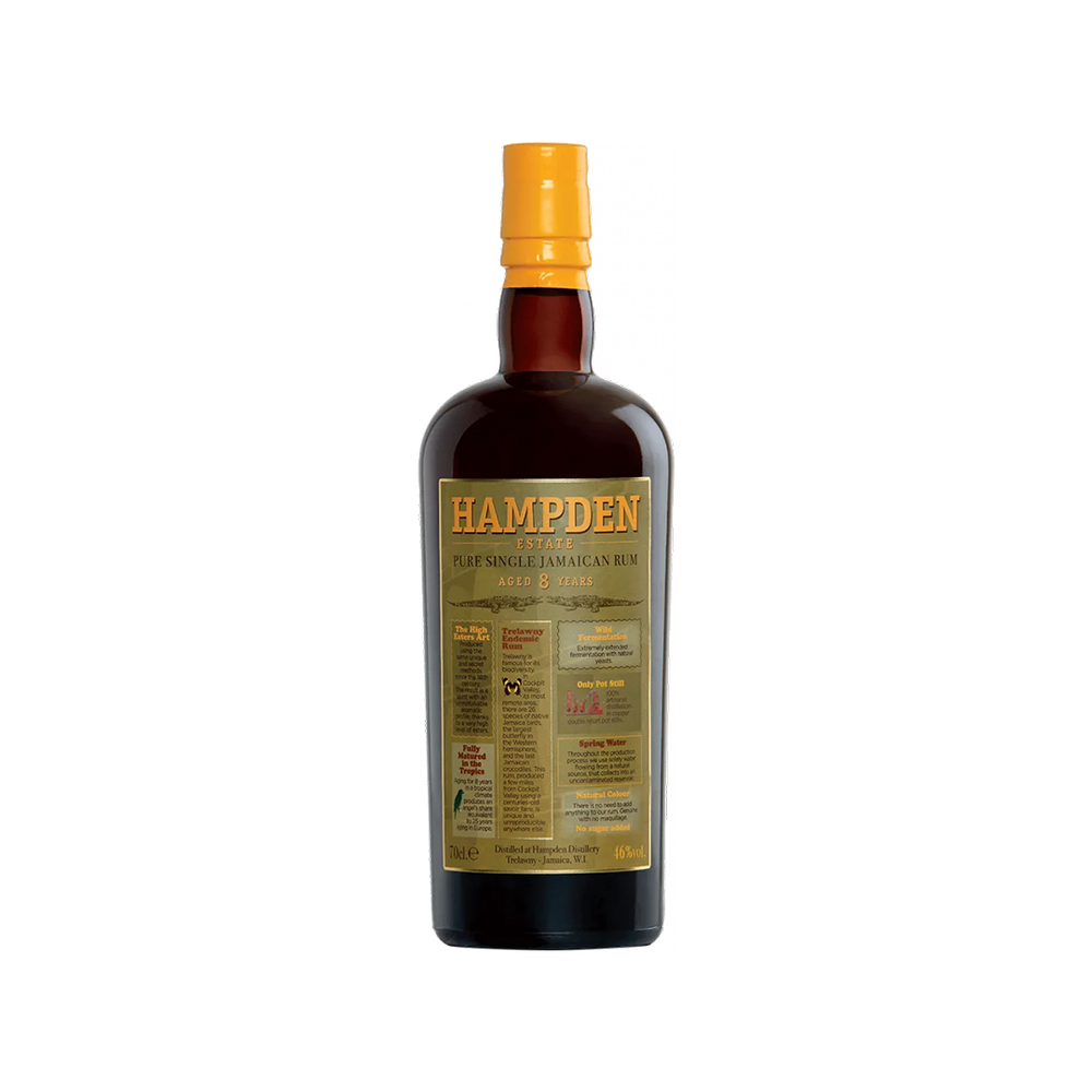 Bottle of Hampden Estate 8 Year Old Rum. 