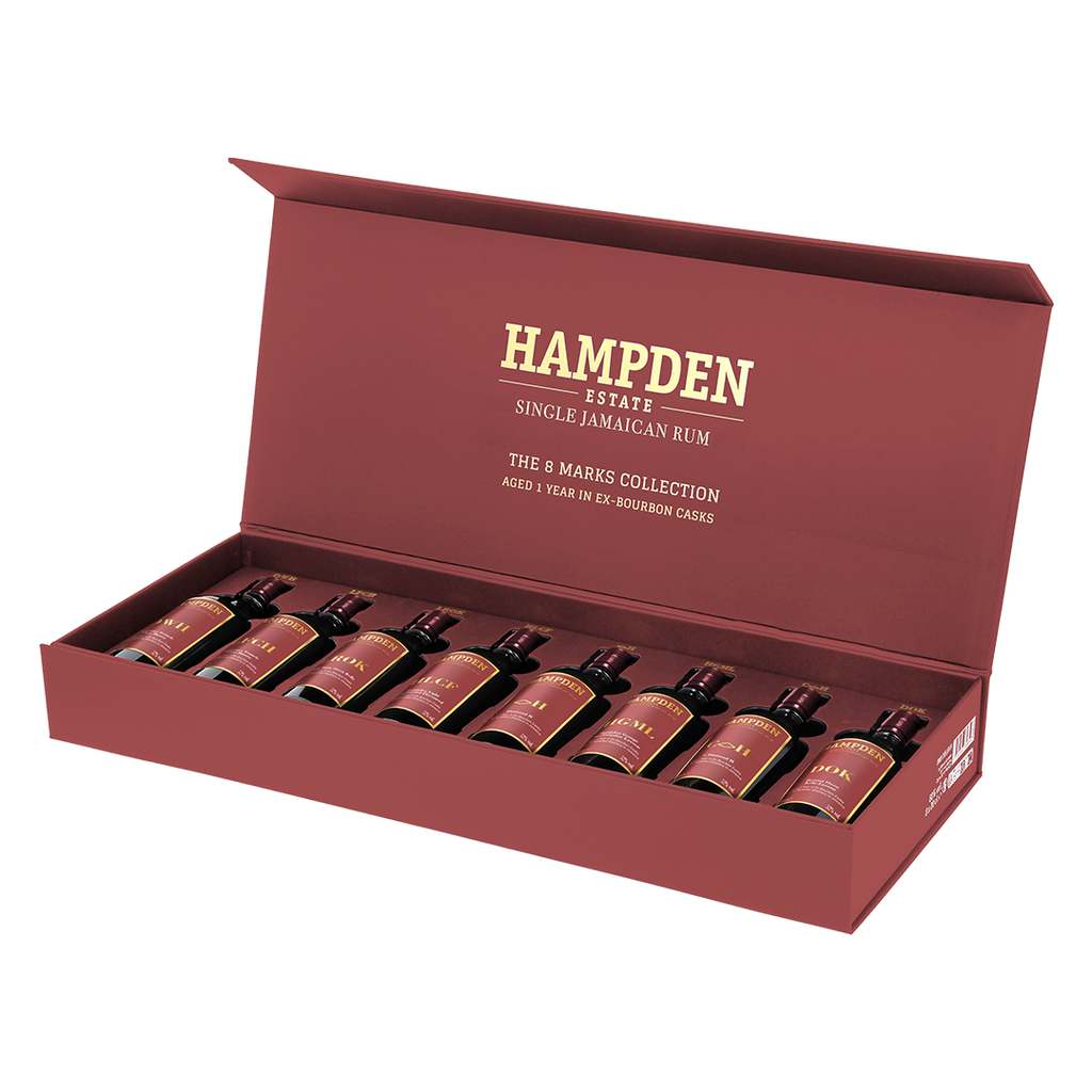 The Hampden Estate Jamaican Rum The 8 Marks Collection Aged 1 Year Set.