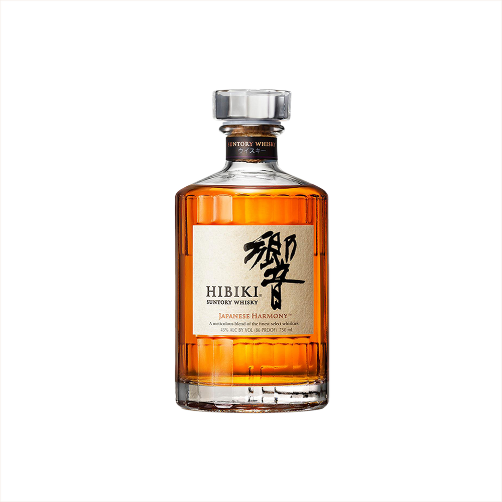 Bottle of Hibiki Japanese Harmony Whisky.