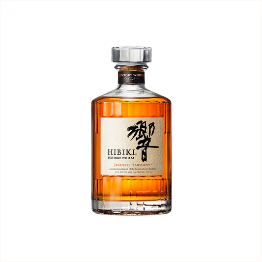 Bottle of Hibiki Japanese Harmony Whisky.