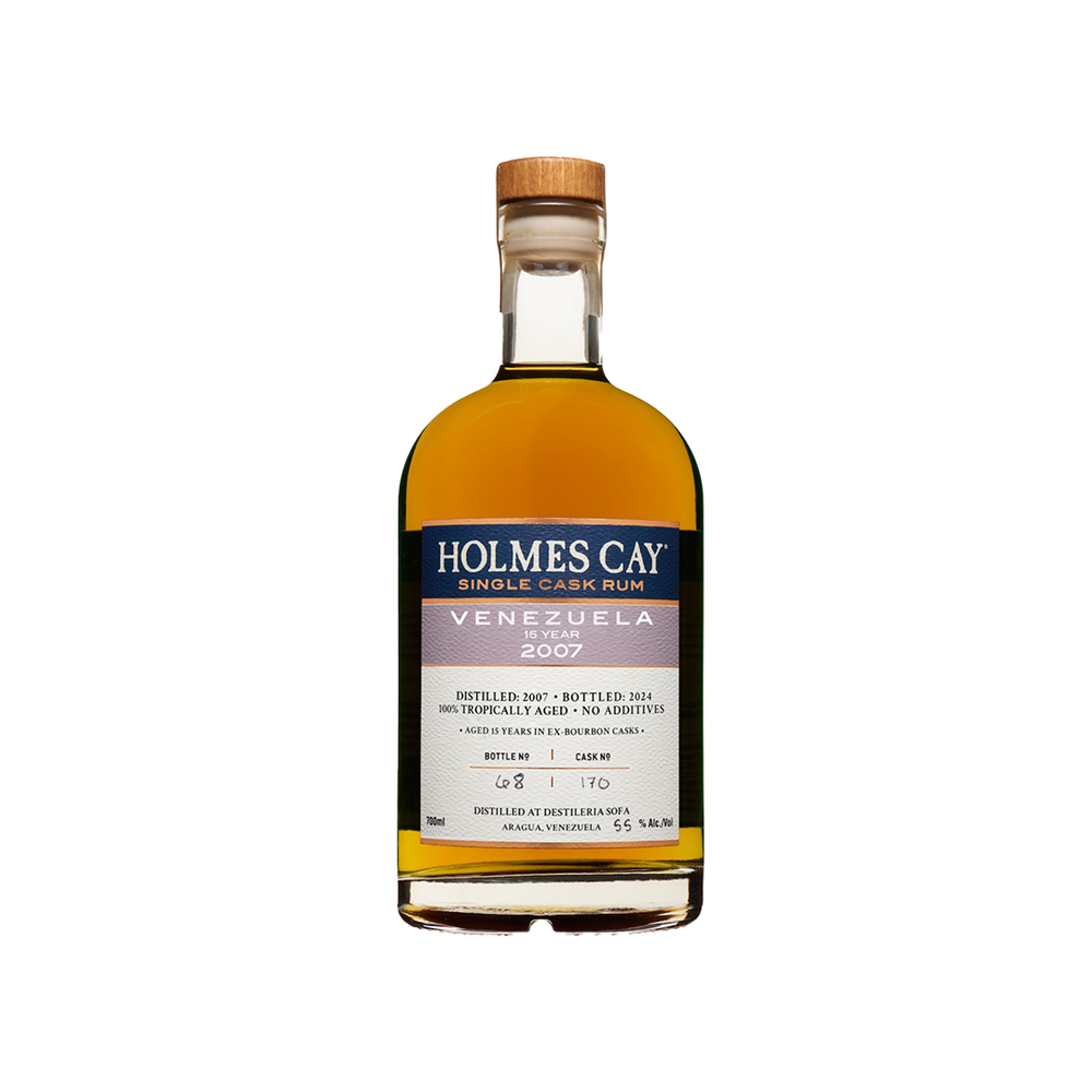 Bottle of Holmes Cay Venezuela 2007 15 Year Rum.