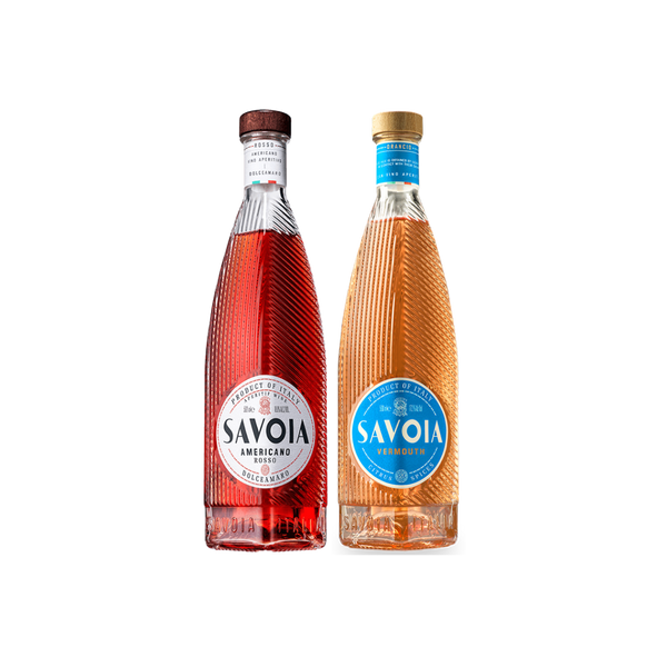 Bottle of Savoia Americano and Savoia Orancio side by side.