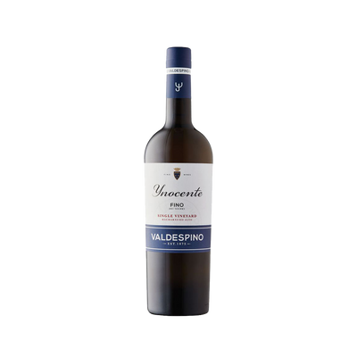 Bottle of Valdespino Inocente Fino Sherry.