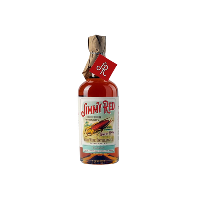 Bottle of Jimmy Red Straight Bourbon Whiskey.