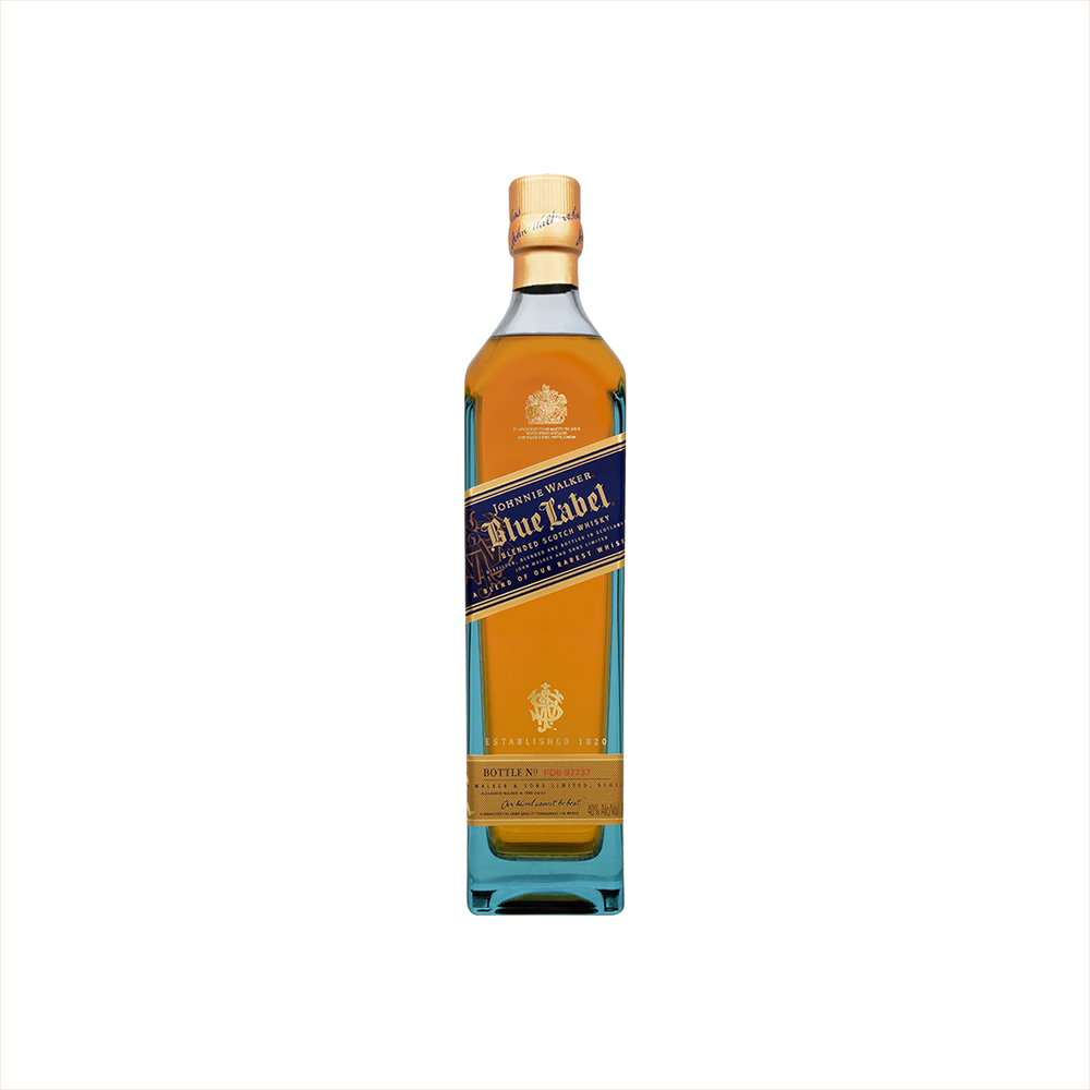 Bottle of Johnnie Walker Blue Label.