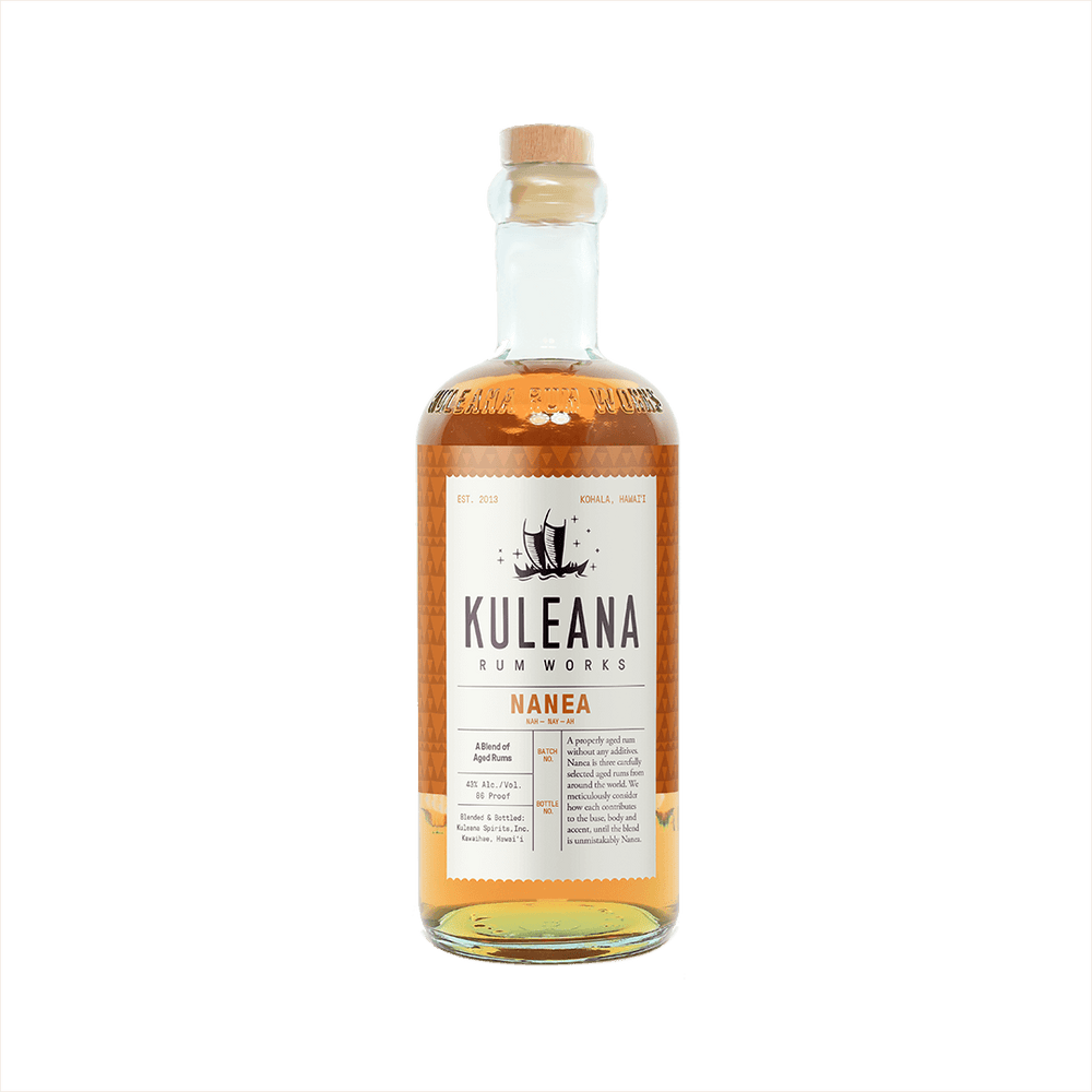 Bottle of Kuleana Nanea Aged Rum.