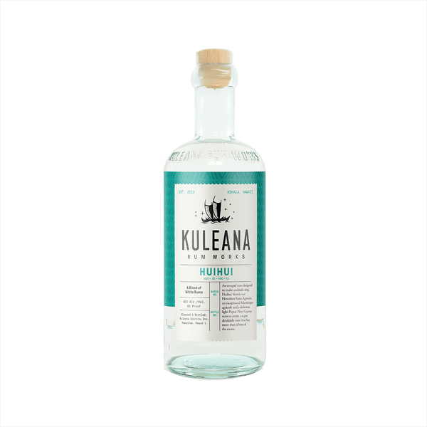 Bottle of Kuleana Huihui White Rum.
