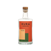 Kura Shochu bottle with a colorful label on a white background